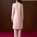 Mehreen Pink Embroidered Wool Co-ord Set