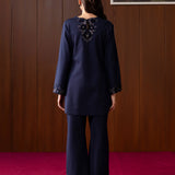 Arisha Navy Embroidered Co-ord Set