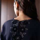 Arisha Navy Embroidered Co-ord Set