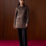 Vaila Brown Quilted Jacket