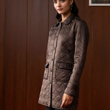 Vaila Brown Quilted Jacket