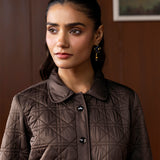 Vaila Brown Quilted Jacket