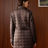 Vaila Brown Quilted Jacket