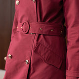 Aurelia Red Double-breasted Long Coat