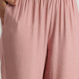 Zoya Dusky Pink Zari Embroidered A-Line Suit Set