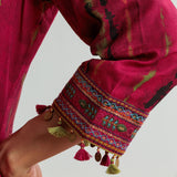 Aaira Mulberry Pink Printed Embroidered Co-ord Set