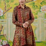Aavya Olive Green Printed Co-ord Set
