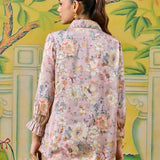 Eshara Frosty Pink Floral Printed Shirt