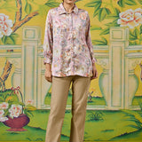 Eshara Frosty Pink Floral Printed Shirt