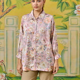 Eshara Frosty Pink Floral Printed Shirt