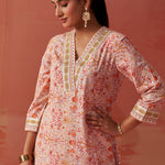 The zoomed in view of the model with Lakshita’s Rumaisa Co-ord Set is in the image