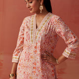 The zoomed in view of the model with Lakshita’s Rumaisa Co-ord Set is in the image