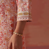 The hand-illustrated circular jacquard texture of the Jacquard Co-ord Set has been highlighted in the image