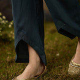 Nayab Olive Green Floral Printed Cotton Linen Straight Suit Set with Dupatta