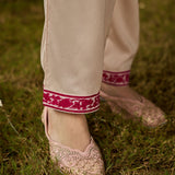 Suhana Fuchsia Floral Printed Georgette Straight Suit Set with Dupatta