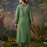 Ilaa Green Zari Embroidered Suit Set with Brasso Dupatta