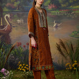 Rukhsar Mustard Printed Viscose Suit Set with Dupatta