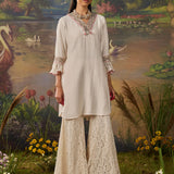 Afra Ivory Embroidered Co-ord Set