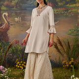 Afra Ivory Embroidered Co-ord Set