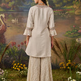 Afra Ivory Embroidered Co-ord Set