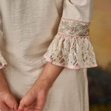 Afra Ivory Embroidered Co-ord Set