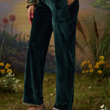 Yamini Emerald Green Zari Embroidered Velvet Mid Co-ord Set