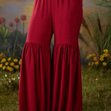 Orina Red Resham Embroidered Mid Co-ord Set