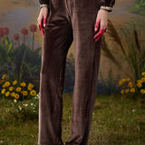 Yamini Golden Zari Embroidered Velvet Mid Co-ord Set