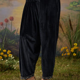 Tavira Black Embroidered Velvet Co-ord Set