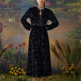 Eve Black Embossed Velvet Dress