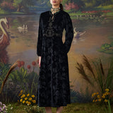 Eve Black Embossed Velvet Dress