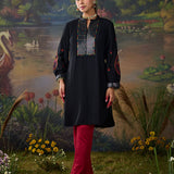 Reet Black Mirrorwork Tunic