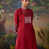Reet Red Mirrorwork Tunic