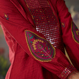 Reet Red Mirrorwork Tunic
