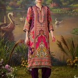 Chitra Deep Purple Heritage Printed Shantoon Co-ord Set with Salwar