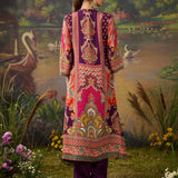 Chitra Deep Purple Heritage Printed Shantoon Co-ord Set with Salwar