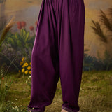 Chitra Deep Purple Heritage Printed Shantoon Co-ord Set with Salwar