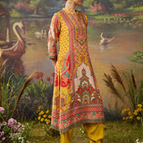 Chitra Yellow Heritage Printed Shantoon Co-ord Set with Salwar