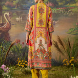 Chitra Yellow Heritage Printed Shantoon Co-ord Set with Salwar