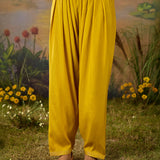 Chitra Yellow Heritage Printed Shantoon Co-ord Set with Salwar