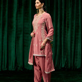 Fayra Pink Georgette Embroidered Suit Set with Dupatta