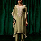 Suhasi Sage Green Embroidered Viscose Linen Co-ord Set