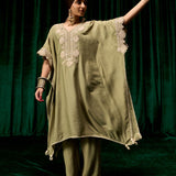 Suhasi Sage Green Embroidered Viscose Linen Co-ord Set