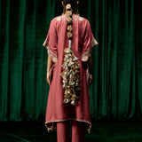 Suhasi Pink Embroidered Viscose Linen Co-ord Set