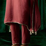 Suhasi Pink Embroidered Viscose Linen Co-ord Set