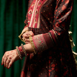 Evara Brown Jaipur Printed Silk Suit Set with Dupatta