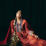 Evara Orange Jaipur Printed SIlk Suit Set with Dupatta