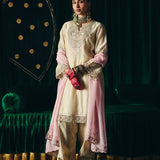 Sawika Cream Chanderi Embroidered Suit Set with Dupatta