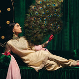 Sawika Cream Chanderi Embroidered Suit Set with Dupatta