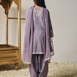 Fayra Lavender Georgette Embroidered Suit Set with Dupatta
